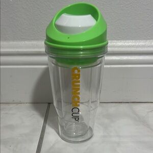 CrunchCup Green and Clear Shaker Bottle